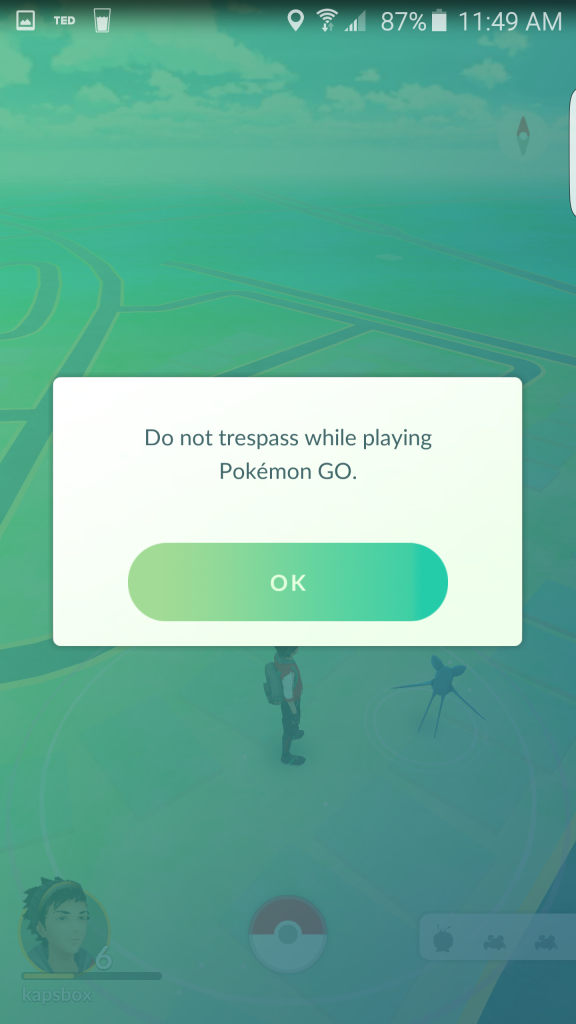 pokemon warning- tresspassing